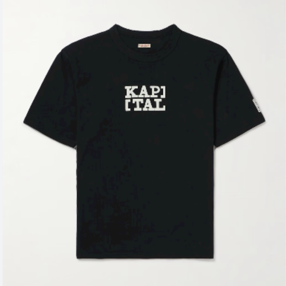 Kapital Rookie Logo Black T-Shirt